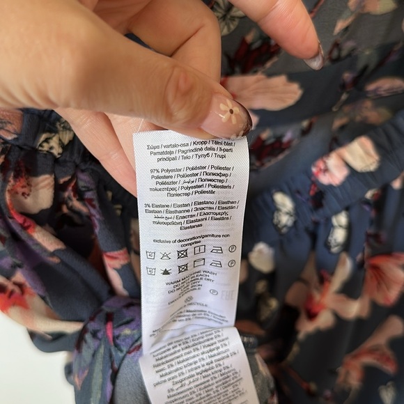 ONLY | Navy Floral Shorts Jumpsuit - Picture 11 of 14